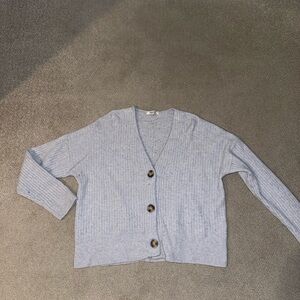 Women's Madewell Light Gray/Blue Cardigan Sweater